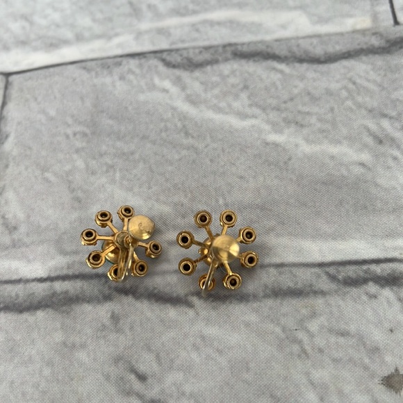 60’s screw back Coro multicolor rhinestones  earrings - Picture 3 of 6
